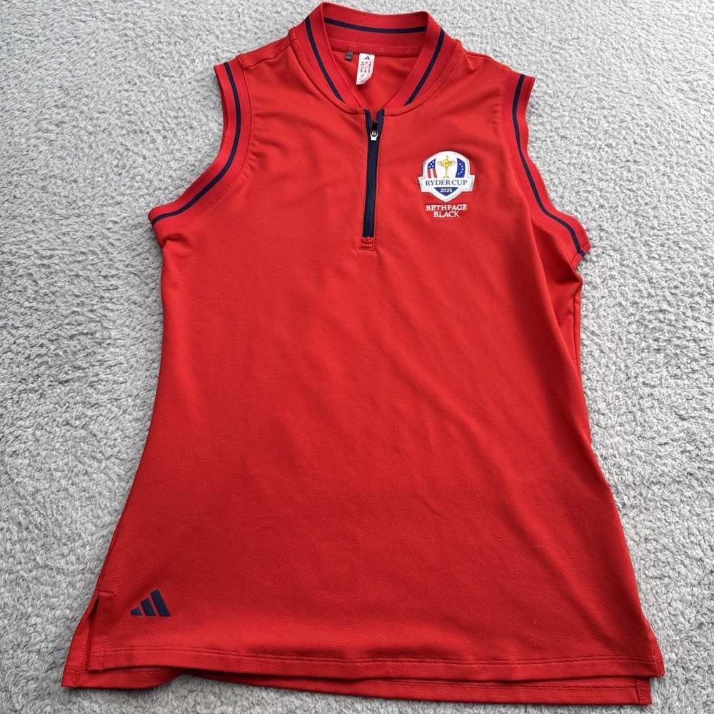 Ryder Cup Bethpage Black Adidas Golf Tank Top Womens Small Red Sleeveless